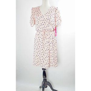 New Betsy Johnson Dress Pink, Polka Dots
